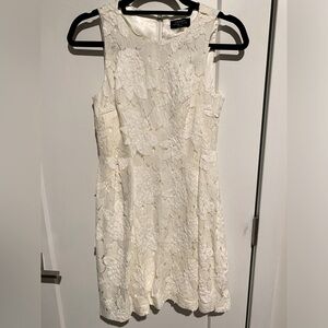 Elegant White Floral Lace Dress
